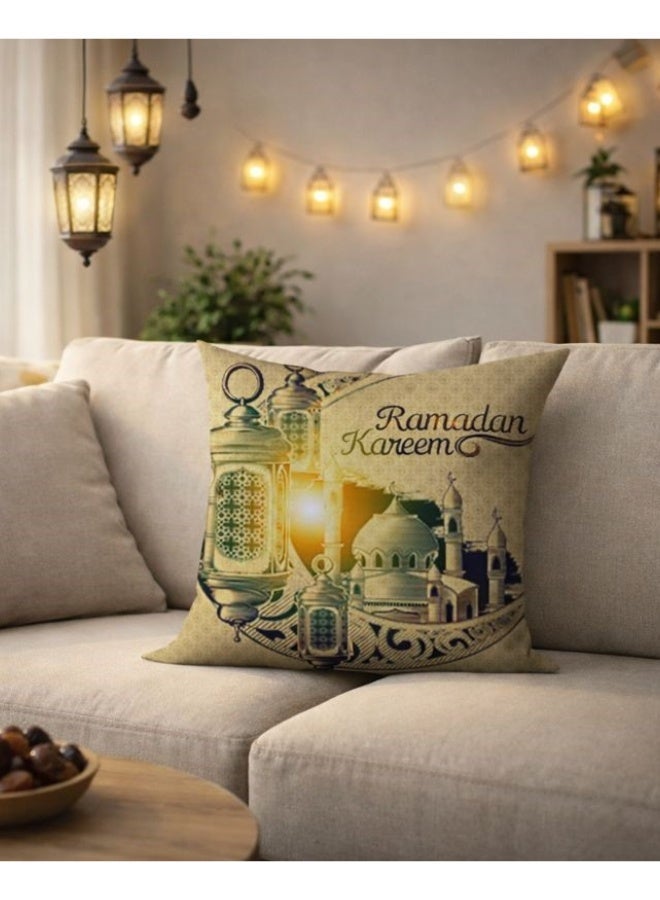 snooze Ramadan cushion cover Biege 45*45 cm, pack of one - Image 1